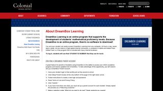 About DreamBox Learning - Colonial School District