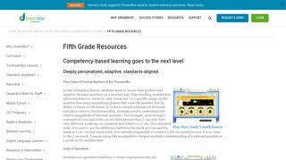 Fifth Grade Math Resources - DreamBox Learning
