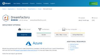 DreamFactory Cloud Hosting on Azure - Bitnami