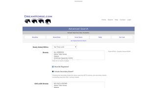 Advanced Search - DreamHorse.com - Dream Horse Classifieds