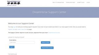 Login - DreamHorse Support Center