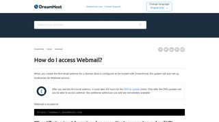 How do I access Webmail? – DreamHost
