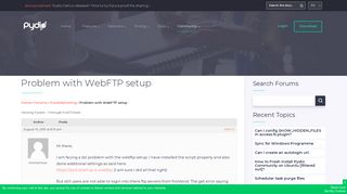 Topic: Problem with WebFTP setup | Pydio