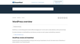 WordPress overview – DreamHost
