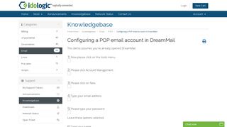 Configuring a POP email account in DreamMail - Knowledgebase ...