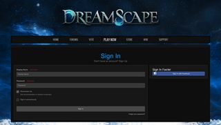 Sign In - Dreamscape RSPS - #1 Custom Server