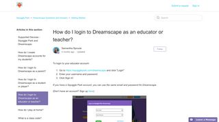 How do I login to Dreamscape as an educator or teacher? – Squiggle ...
