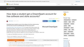 How does a student get a DreamSpark account for free software and ...