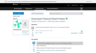Dreamspark Password Reset Problem - MSDN - Microsoft