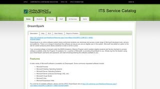 CPCC | ITS Service Catalog | DreamSpark
