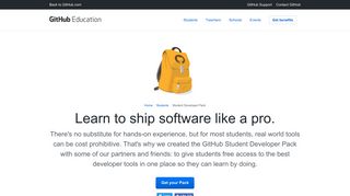 Student Developer Pack - GitHub Education