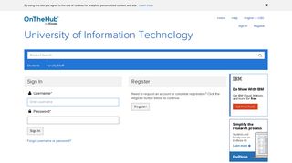 Sign In | University of Information Technology | Academic Software ...