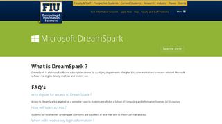 Microsoft DreamSpark | Florida International University, School of ...