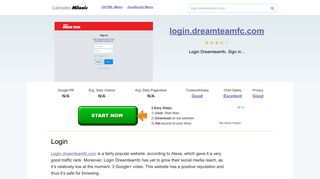 Login.dreamteamfc.com website. Login.