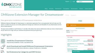 DMXzone Extension Manager for Dreamweaver - Extensions ...