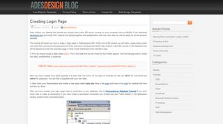 Login Page Design | Creating Login Page - Ades Design