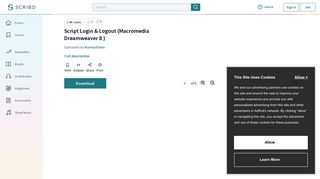 Script Login & Logout (Macromedia Dreamweaver 8 ) - Scribd