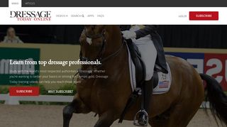 Welcome to Dressage Today Online