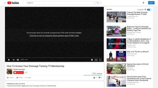 How To Access Your Dressage Training TV Membership - YouTube
