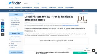 Dresslink review: Low prices on fashion items | finder.com