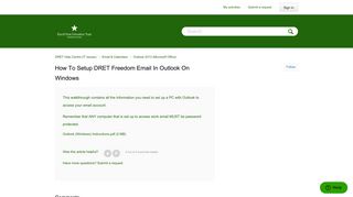 How to Setup DRET Freedom Email in Outlook on Windows – DRET ...
