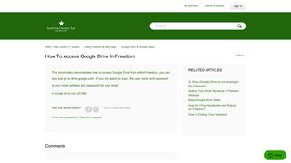 How to Access Google Drive in Freedom – DRET Help Centre (IT Issues)