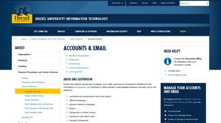 Accounts & Email | Information Technology | Drexel University