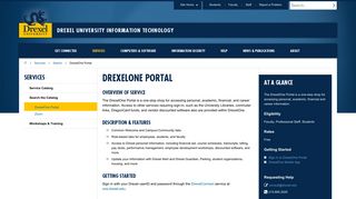 DrexelOne Portal Service Page | Information Technology | Drexel ...