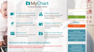 MyChart - Login Page