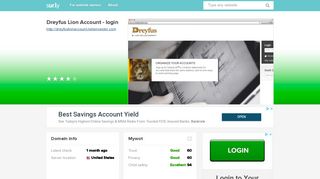 dreyfuslionaccount.netxinvestor.com - Dreyfus Lion Account - login ...