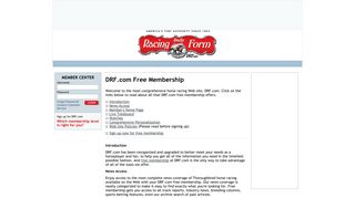 DRF.com Free Membership - Daily Racing Form