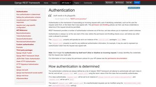 Authentication - Django REST framework