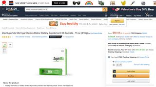 Amazon.com: Zija SuperMix Moringa Oliefera Detox Dietary ...