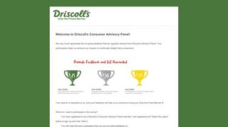 Driscoll's Advisory Panel - Qualtrics