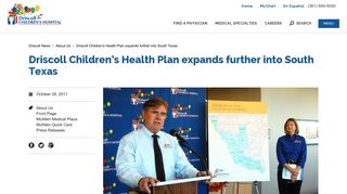 Driscoll Children's Health Plan expands further into South Texas ...