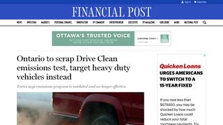Ontario to scrap Drive Clean emissions test, target heavy duty vehicles ...