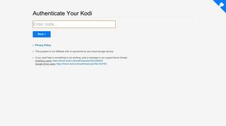 Authenticate Your Kodi