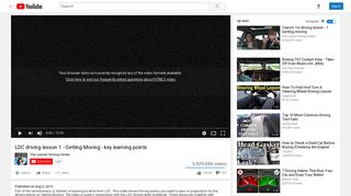 LDC driving lesson 1 - Getting Moving - key learning points - YouTube
