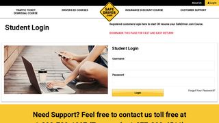 SafeDriver.com Student Login