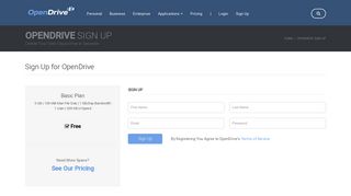 OpenDrive Sign Up