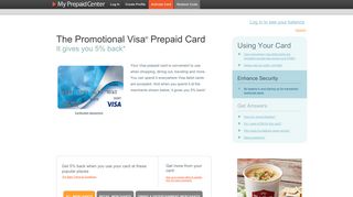 The Promotional Visa ® Prepaid Card - MyPrepaidCenter.com