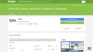 Lytx Pricing, Features, Reviews & Comparison of Alternatives | GetApp®