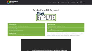 Pay by Plate Bill Payment | Elizabeth River Tunnels