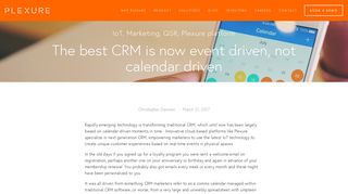 The best CRM is now event driven, not calendar driven | Plexure