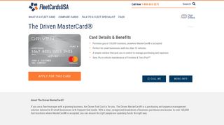 The Driven Mastercard - FleetCards USA