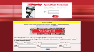 Agent/Driver Login - Priority Dispatch