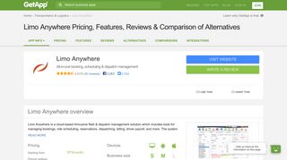 Limo Anywhere Pricing, Features, Reviews & Comparison of ... - GetApp