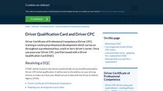 Driver Qualification Card and Driver CPC | nidirect