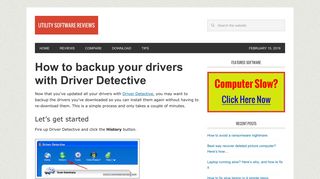 How To Backup Your Drivers With Driver Detective