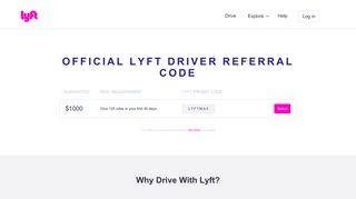 Official Lyft Driver Bonus | Get the Latest Promo/Referral Codes - Lyft